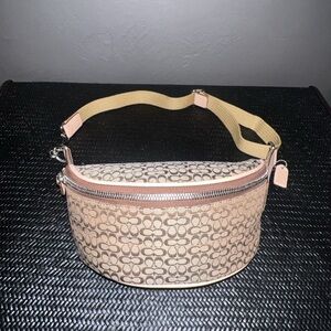 Vintage Coach Charter Belt Bag in signature canvas